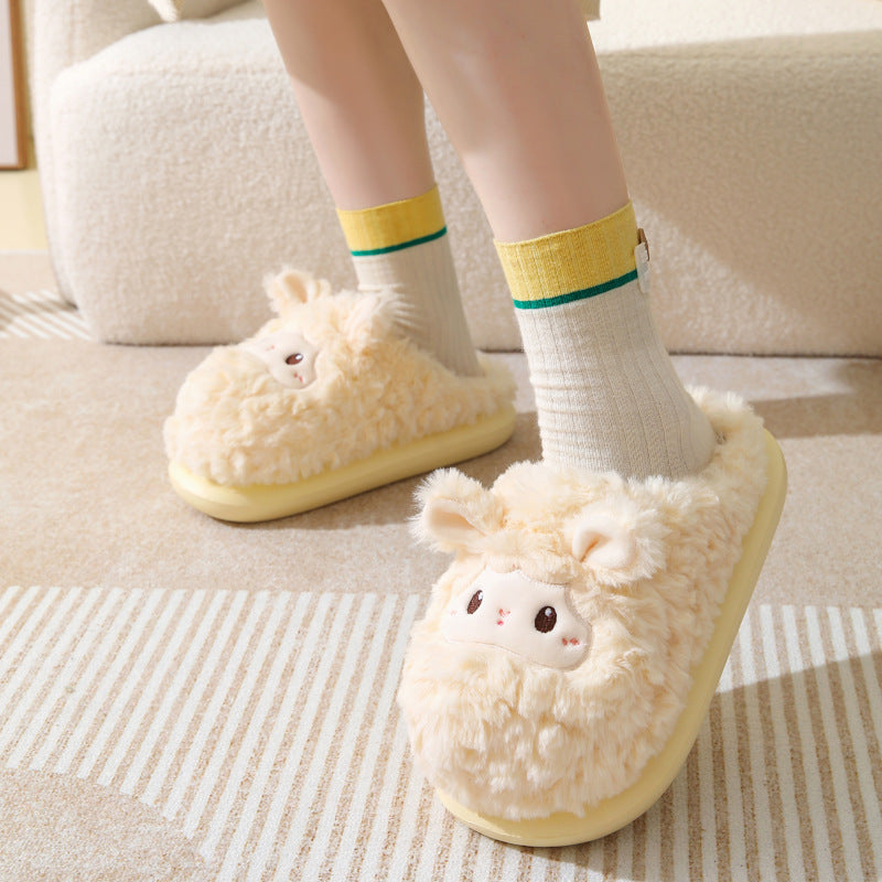 Soft Stitched Sheep Slippers